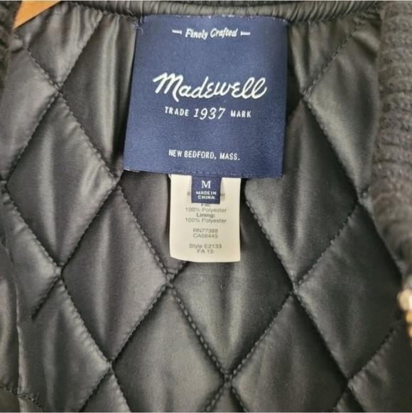Madewell Reversible Wool Copeland Plaid Vest Black and White, Sz M - Picture 4 of 7